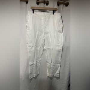 Chico's White Linen Trousers